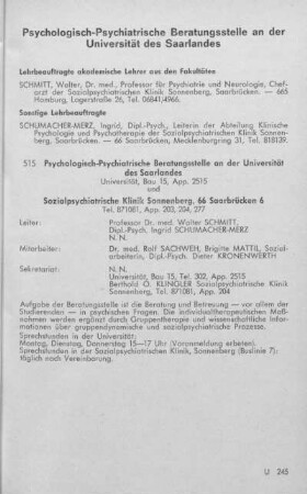 Psychologisch-Psychiatrische Beratungsstelle