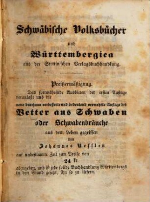 Sebastian Sailer's sämmtliche Schriften in schwäbischem Dialekte