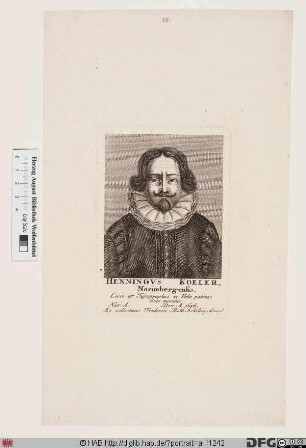 Bildnis Henning Köhler (Koeler, Coeler)