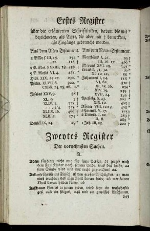 Zweytes Register. Der vornehmsten Sachen