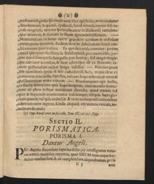 Sectio II. Porismatica.