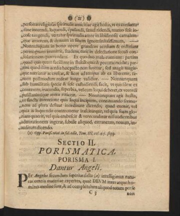 Sectio II. Porismatica.