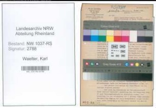 Entnazifizierung Karl Waelter , geb. 20.06.1896 (Inspektor)