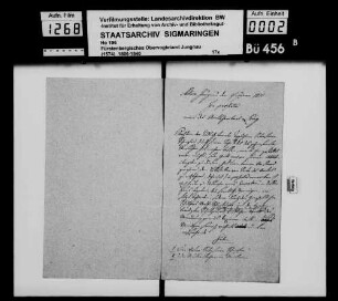 Gutsübergabe des Sebastian Schnitzler in Jungnau an seinen Sohn Fidel