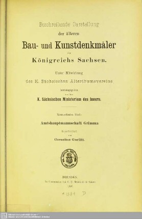 19: Amtshauptmannschaft Grimma (1. Hälfte)