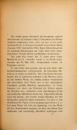 Ueber Pemphigus chronicus vulgaris benignus et malignus