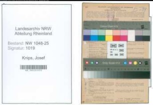 Entnazifizierung Josef Knips , geb. 27.03.1897 (Schuhmacher)