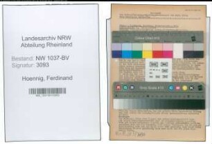 Entnazifizierung Ferdinand Hoennig , geb. 00.00.0000 ()