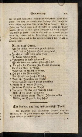 201-221, Der hundert und drey und zwanzigste Psalm. - Der hundert und neun und dreyßigste Psalm.