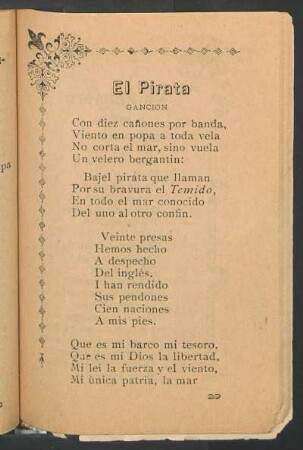 El pirata : Canción