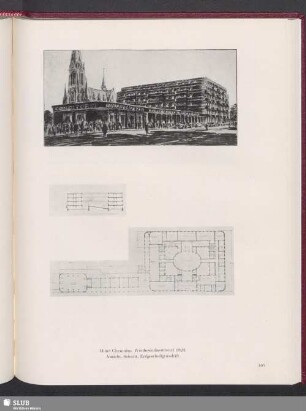 Hotel Chemnitz, Wettbewerbsentwurf 1925, Erdgeschoßgrundriß