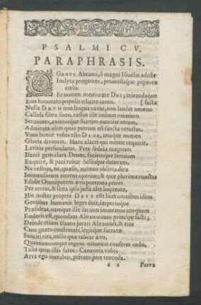 Psalmi CV. Paraphrasis.