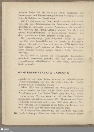 Wintersportplatz Lauscha