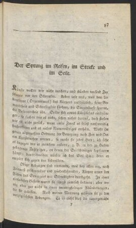 Der Sprung im Reifen, im Stricke und im Seile