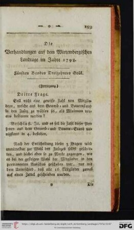 Fuenften Bandes Dreizehntes Stuek.