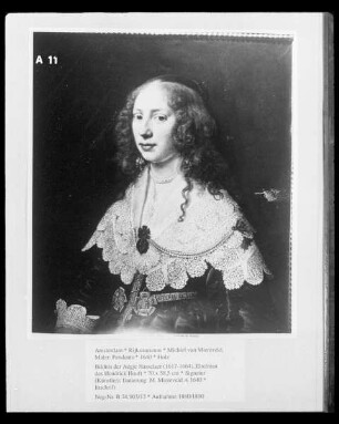 Bildnis der Aegje Hasselaer (1617-1664), Ehefreau des Hendrick Hooft