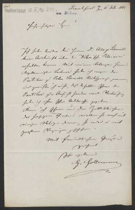 Brief an Friedrich Wilhelm Jähns : 11.02.1865