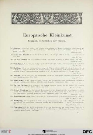 Europäische Kleinkunst (Nr. 582-873)