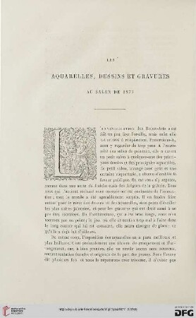 2. Pér. 16.1877: Les aquarelles, dessins et gravures au Salon de 1877