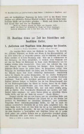 III. Deutsches Leben zur Zeit der fränkischen und staufischen Kaiser