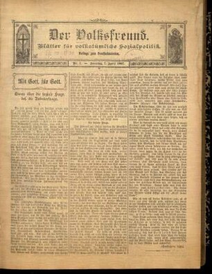 Ausgabe vom Sonntag, den 07. April 1907.