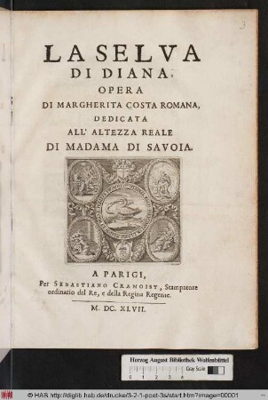 La Selva Di Diana : Opera