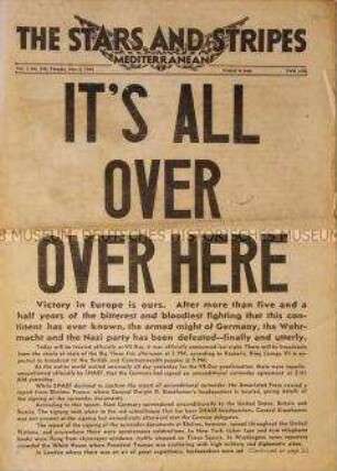 US-Amerikanische Zeitung "The Stars and Stripes" zum Ende des 2. Weltkrieges