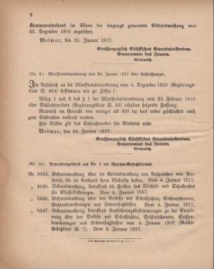 Nr. 10: Inhaltsverzeichnis aus Nr. 2 des Reichs-Gesetzblattes