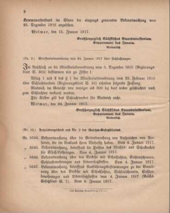Nr. 10: Inhaltsverzeichnis aus Nr. 2 des Reichs-Gesetzblattes