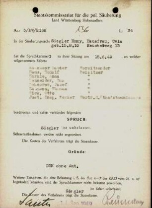 Siegler, Emmy