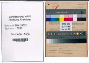 Entnazifizierung Anna Schroeder, geb. 01.09.1912 (Kontoristin)