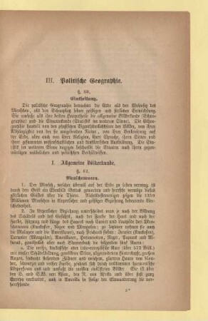 III. Politische Geographie