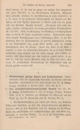 609-611 [Rezension] Kunze, Johannes, Glaubensregel, Heilige Schrift und Taufbekenntnis