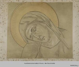 Kopf der Maria einer Kreuzigungsdarstellung Cimabues