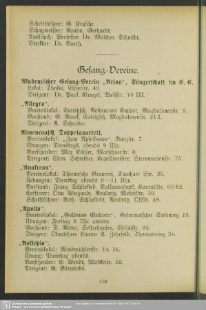 Gesang-Vereine