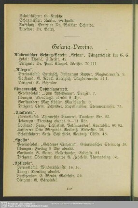 Gesang-Vereine