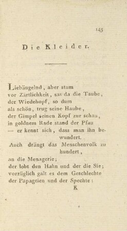 Die Kleider.