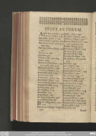 Index Autorum.