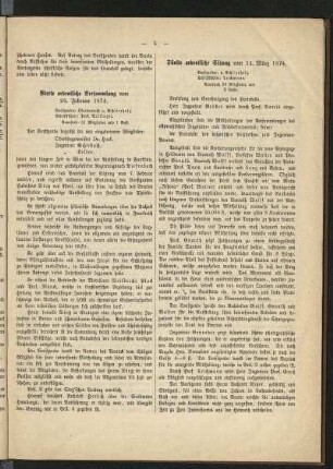 Vierte ordentliche Versammlung vom 28. Februar 1874