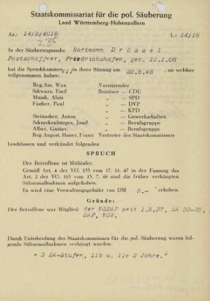 Drössel, Hartmann
