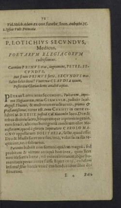 Petrus Lotichius Secundus
