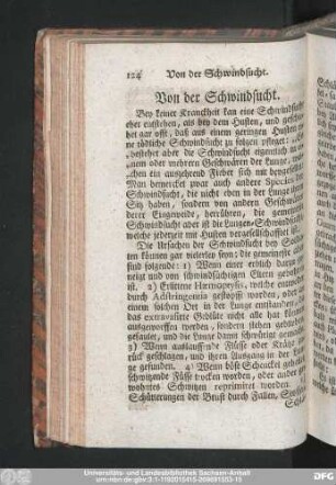 Von der Schwindsucht.