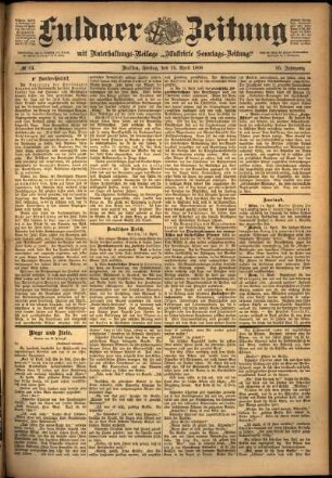 Ausgabe vom Freitag, den 15. April 1898.