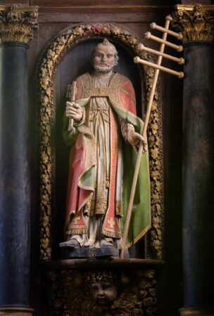 Frankreich. Bretagne. Finistere. Pleyben Christ. Umfriedeter Pfarrhof. Saint Pierre