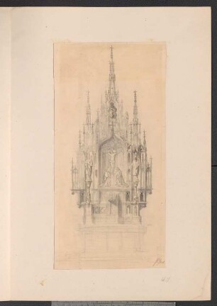 Ansicht eines Altars im neugotischen Stil