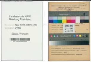 Entnazifizierung Wilhelm Staab , geb. 20.04.1896 (Kaufmaennischer Angestellter)