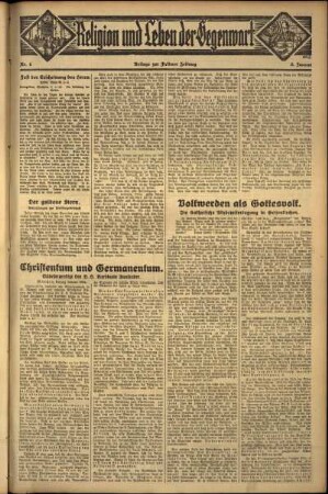 Dritte Ausgabe vom Samstag, den 06. Januar 1934.