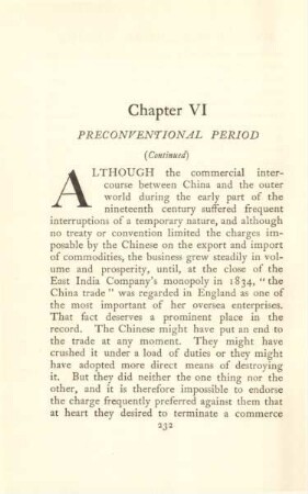 Chapter VI. Preconventional period (continued)
