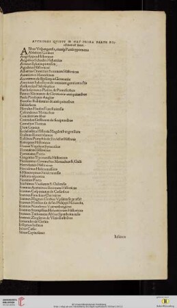 Authores quibus in hac prima parte potißimum usi sumus