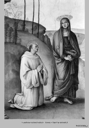 Christus am Kreuz und Heilige